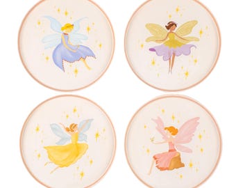 Fairy Dessert Plates, Enchanted Garden Party Supplies, Whimsical Birthday Decor