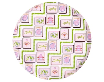 Mahjong Dessert Plates, Mahjong Party Plates, Game Night Party Tableware, Mahj Girls Night Decor, Mahjong Gift, Disposable Dessert Plates