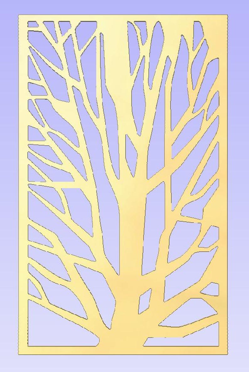 Tree Laser Cut Panel SVG DXF, Cnc Wall Decor Nature Pattern, Room ...