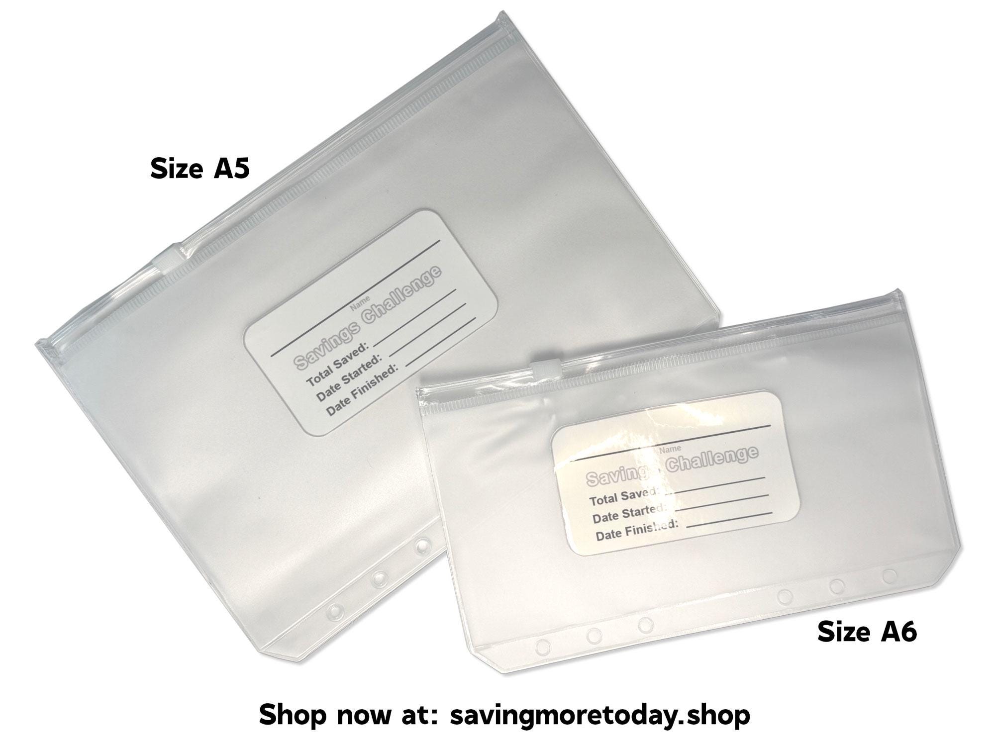 A5/A6 Cash Saving Binder Pockets: Budget Envelopes, Zipper Folders ...