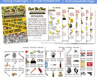 Save The Clues Matching-Spar-Challenge: 10 Herunterladbare Seitenspar-Spiel mit 40 Spielkarten