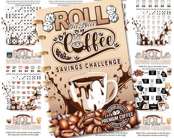 Roll the Dice 10 laminierte Seiten A5 Sammelmappe Kaffee.