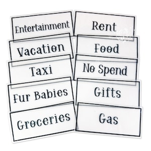 12 espaces réservés plastifiés personnalisés - Ensemble d'espaces réservés aux enveloppes de billets image 2