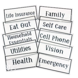 12 espaces réservés plastifiés personnalisés - Ensemble d'espaces réservés aux enveloppes de billets image 1