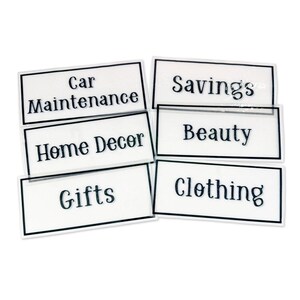 12 espaces réservés plastifiés personnalisés - Ensemble d'espaces réservés aux enveloppes de billets image 3