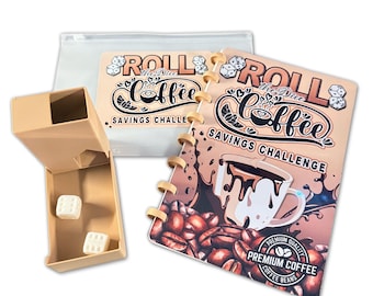 "Roll the Dice Sparen laminierte Sammelmappe mit faltbarem Turm & Würfel