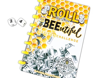 Roll the Dice 8 laminierte Seite A5 Sammelmappe mit Bienenmotiv.