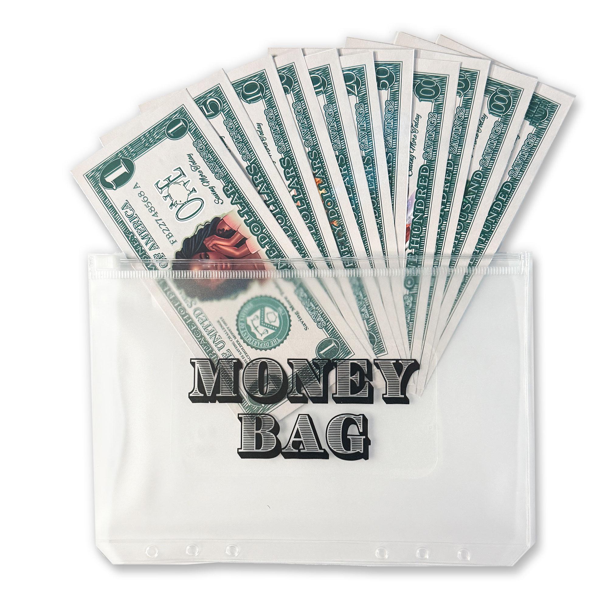 A5 Zipped Pouch: Clear 'money Bag' Text Design - Etsy