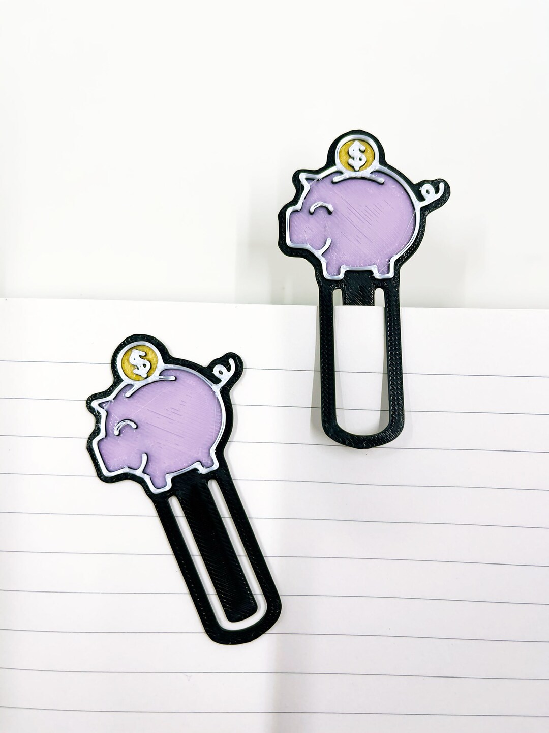 4 Piggy Bank Bookmarks Page Clips - Money Holders - Cash Clips - Etsy