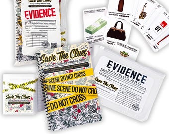 Save The Clues Spar-Challenge A5 Sammelmappe: 8-seitiges Sparspiel mit Tasche und 40 Spielkarten