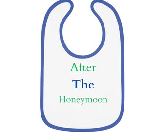 After the honeymoon Baby Contrast Trim Jersey Bib