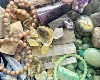 New Beginnings Crystal Confetti Scoop: Pocket Rocks, Sage & Palo Santo