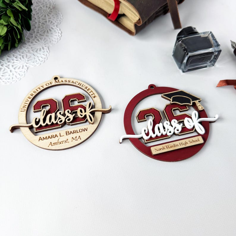 Personalized Class of 2026 Graduation Ornament: Laser Cut SVG File - Etsy
