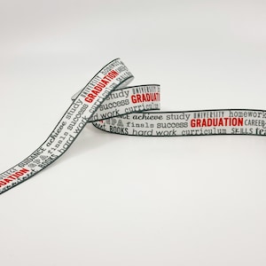 Graduation grosgrain ribbon by the yard