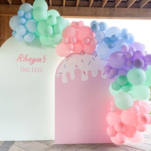 DIY Pastel Balloon Garland Kit - Custom Balloon Arch & Backdrop for Ice Cream and Donut Themes