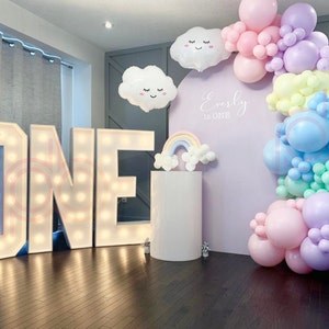 Kit de guirnalda de globos de nubes personalizado: ¡perfecto para fondos y fiestas de cumpleaños!
