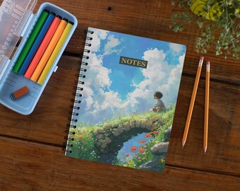 Anime Journal / Studio Ghibli Cuaderno espiral de 118 páginas / Diario lindo Diario 6x8