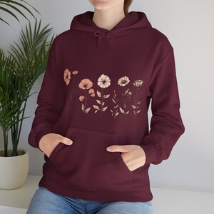 Flower Hoodie, Flower Sweatshirt, Women Hoodie, Sweatshirts Hoodies, flower Gift, girlfriend gift