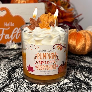 Pumpkin Candle Pumpkin Spice Latte Candle Pumpkin Spice Candle Scented Soy Wax Candle Handmade Candle Fall Season Candle Halloween Candle