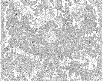 Placa de madera para colorear de fantasía: El guardián de las estrellas perdidas, vol. 6