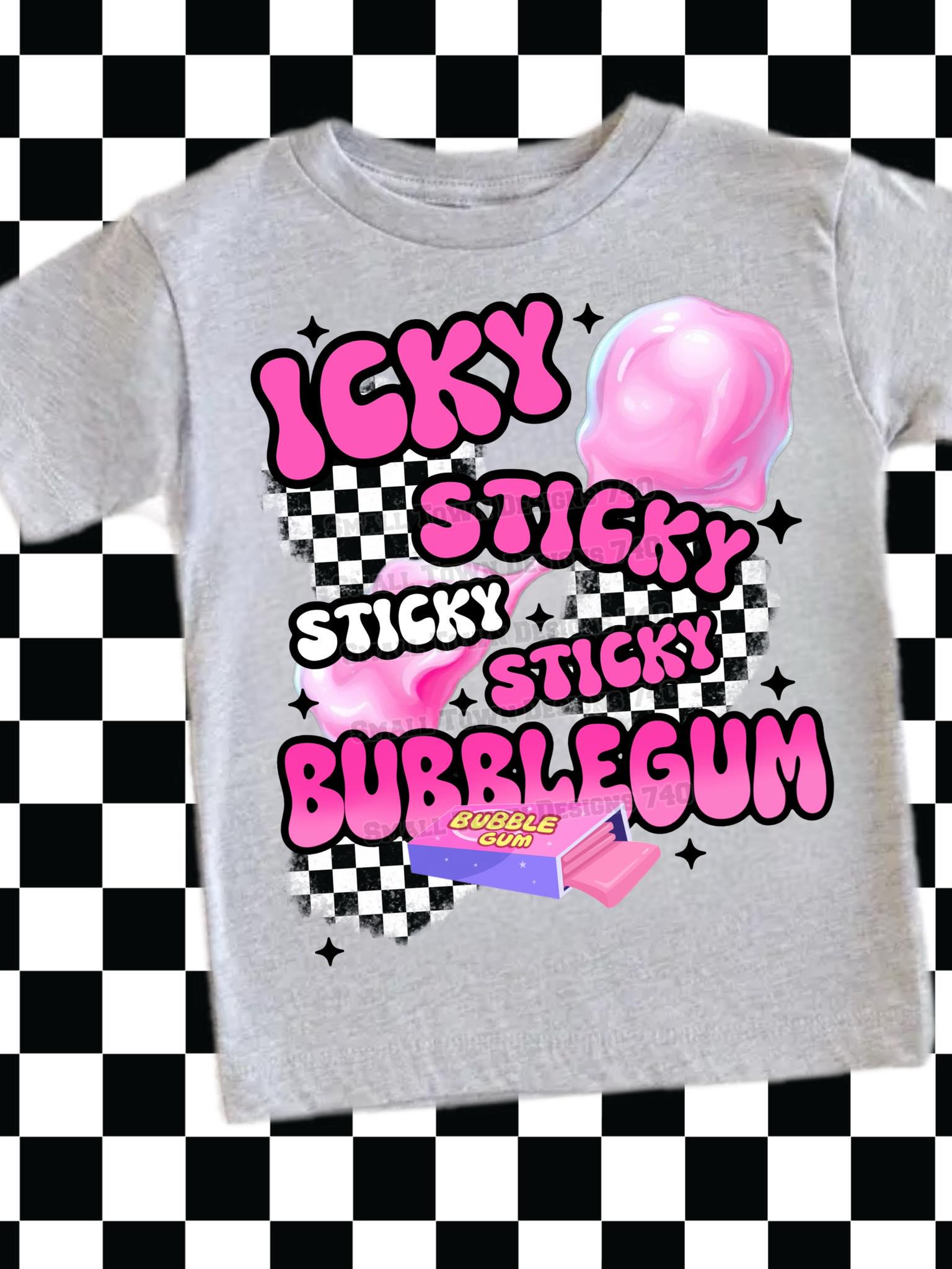 Icky Sticky Bubblegum, Toddler, Kids, DTF transfer, Ready to Press DTF Transfers - Direct to Film Transfers