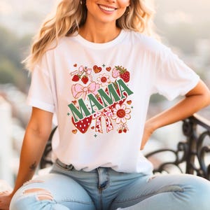 Strawberry Mama, Coquette Bow, Summer Vibes, DTF transfer, Ready to Press DTF Transfers  - Direct to Film Transfers