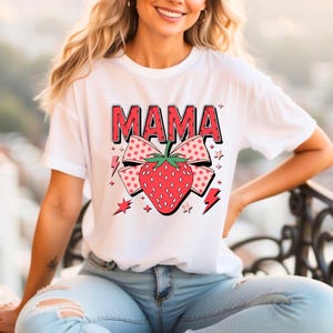 Mama, Coquette Bow, Strawberry, Summer Vibes, DTF transfer, Ready to Press DTF Transfers  - Direct to Film Transfers