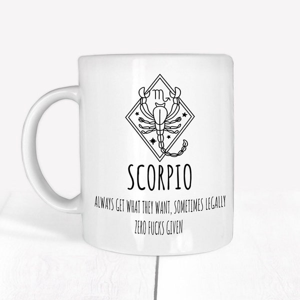 Scorpio Personality Mug - Funny Joke Scorpio Mug Gift - Scorpio Gift Idea For Him Her Birthday Christmas - Scorpio Zodiac Mug Gift Idea