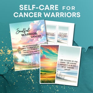 Tarjetas de afirmación de cáncer, Tarjeta de afirmación de guerreros del cáncer, Tarjetas de afirmación de lucha contra el cáncer, Afirmaciones de curación para pacientes con cáncer