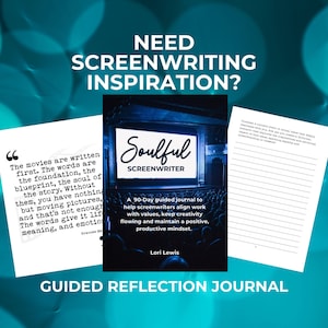 Inspirationsdagbok för manusförfattare, utskrivbar manusförfattarguide, utskrivbar skrivdagbok, arbetsbok för kreativa skrivuppmaningar