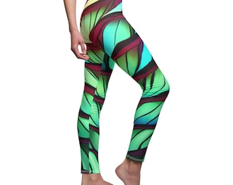 Striped Spandex Leggings: Rave Party Hot Yoga Workout Tights