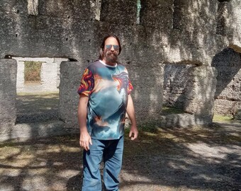 Dragon Tee, Fire Breathing Dragon Shirt, Mythical Creature Top, Fantasy Tshirt, Unisex Graphic Tee, Dragon Lover Gift