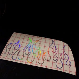 JDM Flame Car Mirror Decals: Universal Automotive Vinyl Decoration image 2