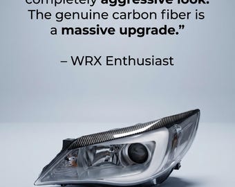 2008-2014 Subaru Impreza WRX/STi Carbon Fiber Headlight Eyelids JDM Tuner Subie Custom Carbon Fiber