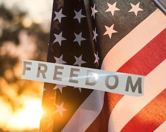 Freedom Decal | Charlie Kirk Vinyl Sticker | Car, Laptop Decor | American Made