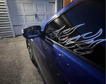 Car decal Window Flames Sticker JDM (LH)