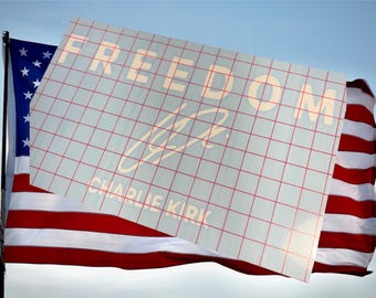 Freedom Charlie Kirk Support Sticker Automotive