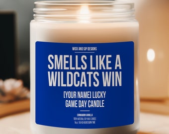 Personalized Smells like A Wildcats Win Candle, Custom Kentucky Candle, Gift for Kentucky Fan, Lucky Candle, Gift for Wildcats Fan, Kentucky