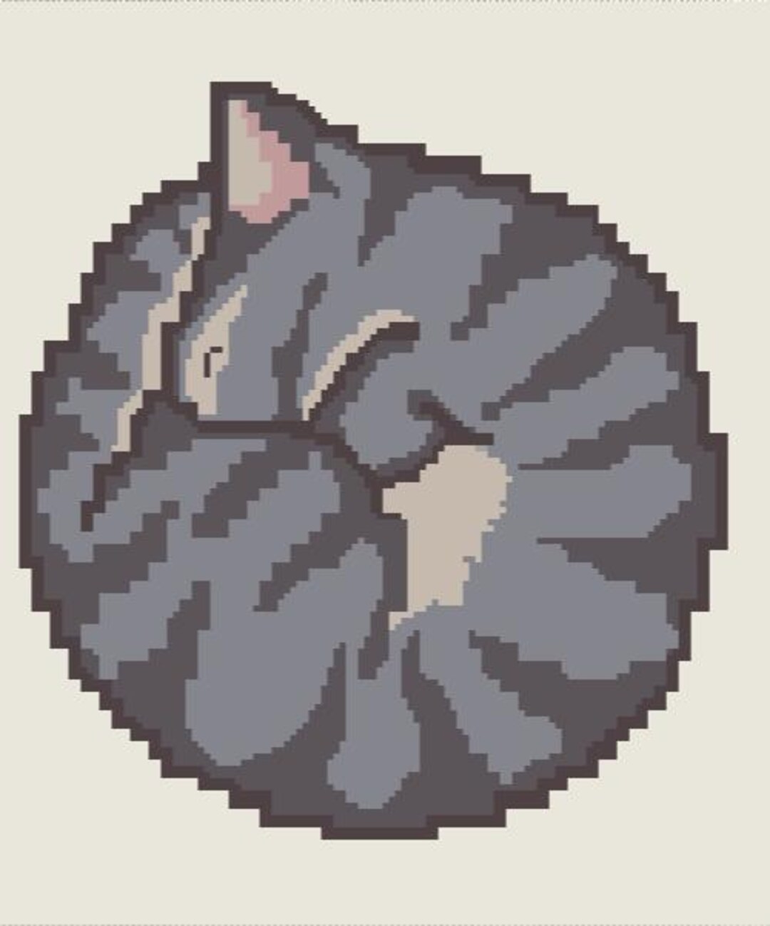 Sleeping Cat 2, Crochet, Colorwork, Chart, Afghan, Pattern, Blanket ...