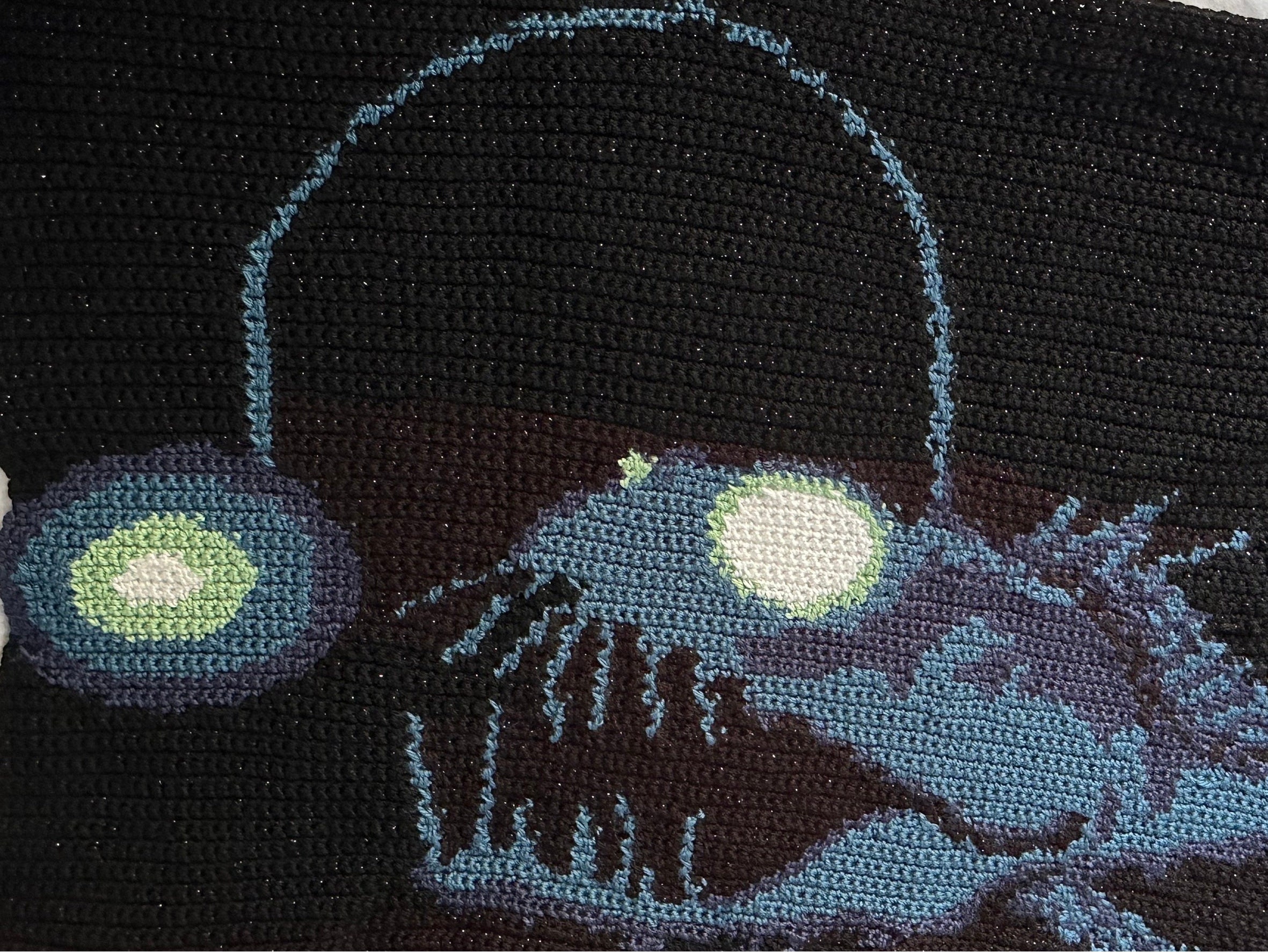 Angler Fish Crochet, Colorwork, Chart, Afghan, Pattern, Blanket ...