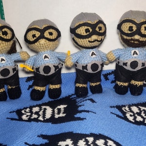 Handmade Crochet The Aquabats Mini Band Member Stuffed Toys, Figures, Birthday Gift