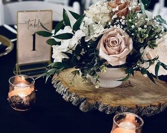 10"-12" All-Natural Freshly Cut Wood Centerpieces for Wedding Tables, Kitchen Tables, and Serving Tables, Free-Shipping