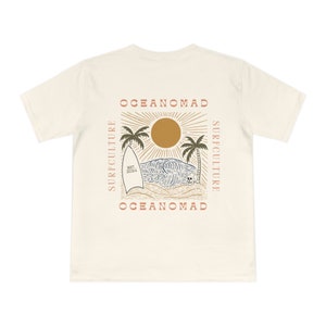 Organic Cotton Unisex T-Shirt with RIP Surf Print - Surf Clothing by OceaNomad