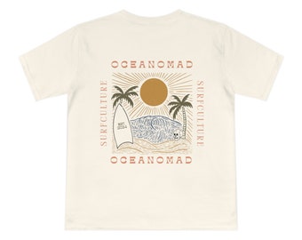 Organic Cotton Unisex T-Shirt with RIP Surf Print - Surf Clothing by OceaNomad