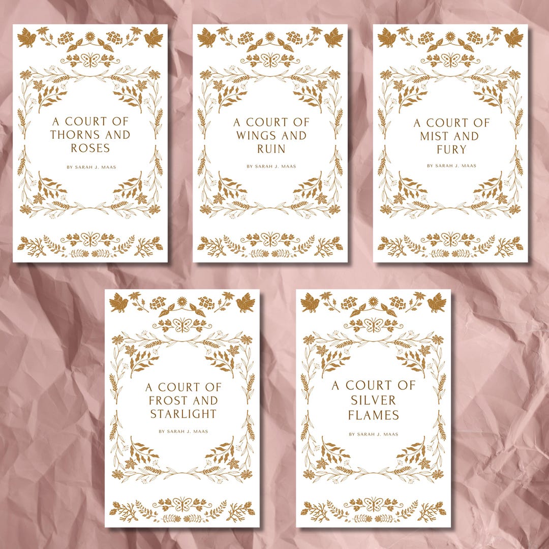 Printable Dust Jacket for A Court of Thorns and Roses Whimsical