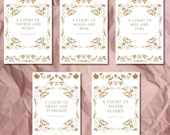 Dust Jacket for A Court of Thorns and Roses – Whimsical Floral Edition