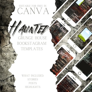Haunted Grunge House Bookstagram Templates - Bundle