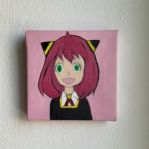 Anya Forger - Spy x Family | Mini Anime Art  | Cute Small Canvas Wall Decor