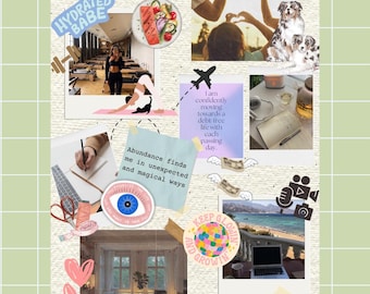 Editable Canva Vision Board Template | Digital Vision Board for ...