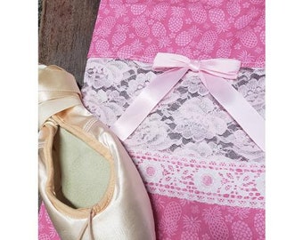 Tutu Cute Pink Pointe Schuh Tasche, Designer, Ballettschuh Tasche, Atmungsaktiv, Netztasche